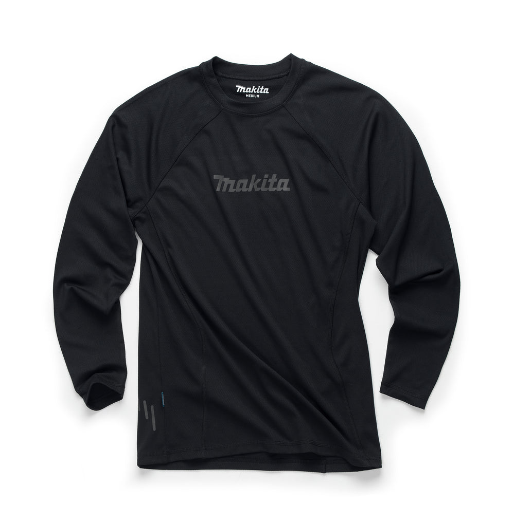 Makita MK501M tech baselayer top black long sleeve
