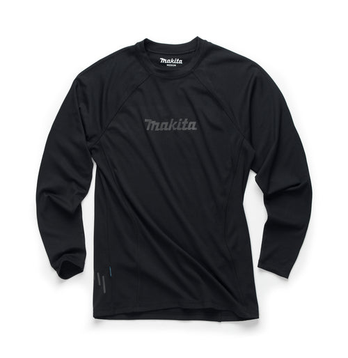 Makita MK501M tech baselayer top black long sleeve