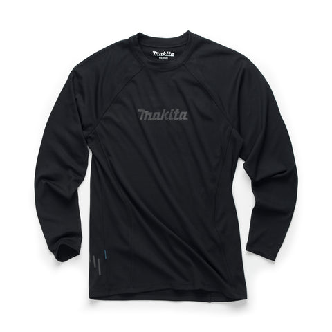 Makita MK501M tech baselayer top black long sleeve