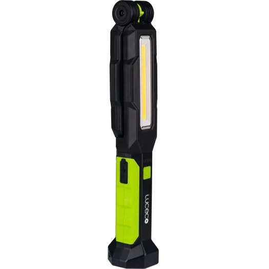 Luceco LILW220G65-01 Rechargeable Inspection LED Twin Head Folding Torch 15W 2200lm, 6500K with Power Bank USB-C
