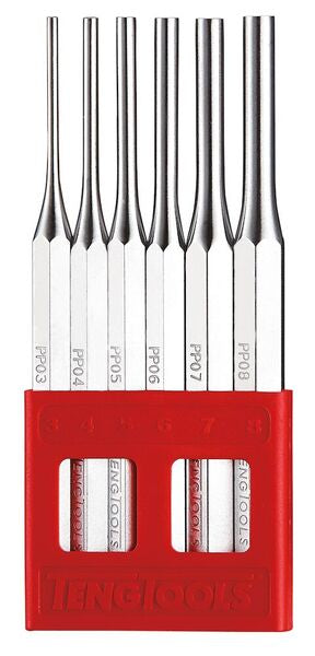 Teng PPS06 Parallel Pin Punch Set 6 Pieces