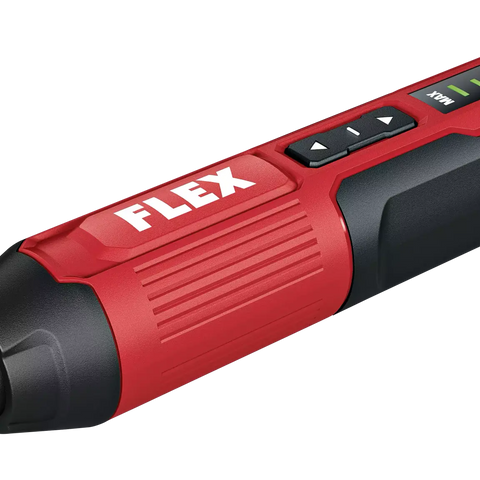 Flex 530728 SD 5-300 4V Pocket Cordless Screwdriver with adjustable torque, LED light, and USB-C charging.