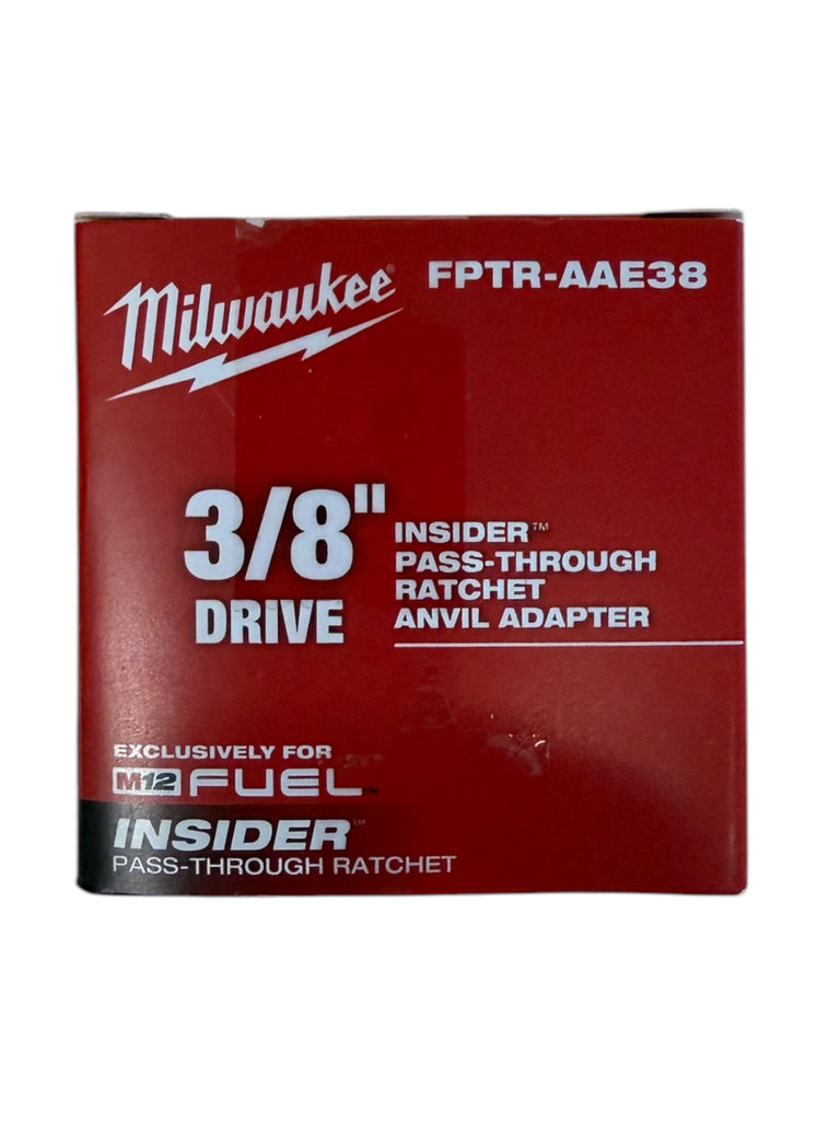 Milwaukee M12fptr Pass Through Ratchet 3/8" Anvil Adapter 4932499409 FPTR-AAE38 49-16-1668 - no longer available
