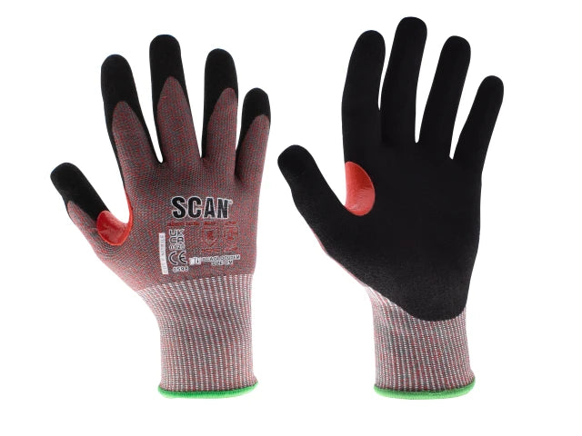 Scan SCAGLOCUTFL Nitrile Palm Cut F Gloves - L (Size 9)