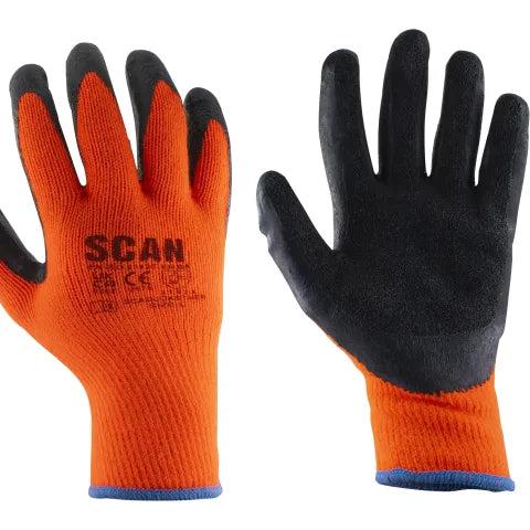 Scan Thermal Latex Coated Gloves - L (Size 9) (Pack 5)
