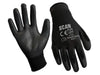 Scan Black PU Coated Gloves - XL (Size 10) (12 Pairs)