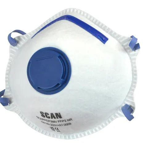 Scan SCAPPEP2MV Moulded Disposable Mask Valved FFP2 Protection (Pack 3)