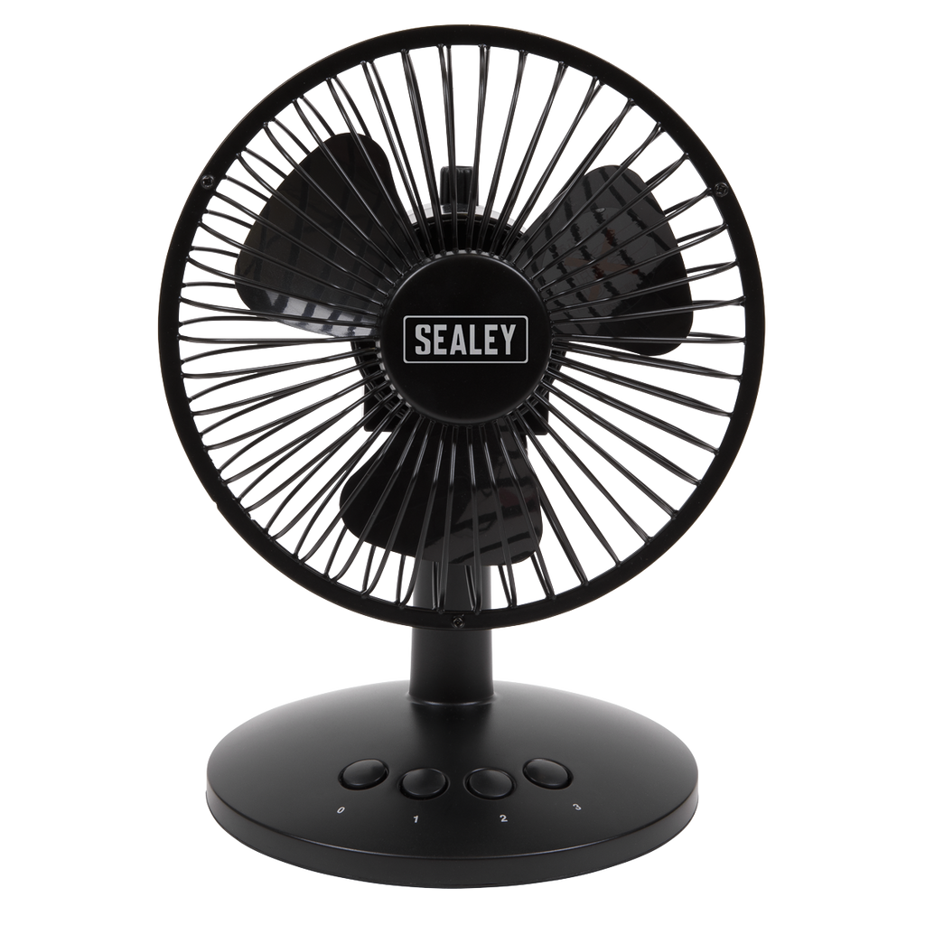 Sealey SFF6USB 6" Small Oscillating USB Desk Fan 3-Speed