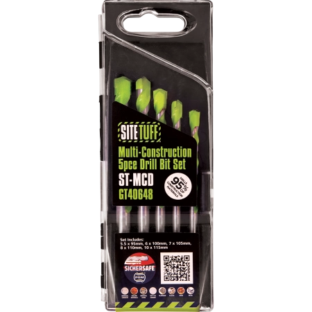 Site tuff gt40648 St-MCD Multi Construction Drill Bits 5pc Set