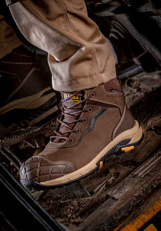 BUCKBOOTZ TRADEZ BLITZ S3 SRC Lightweight Waterproof Brown Safety