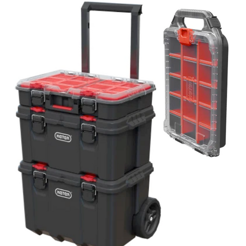 Keter  Stack N Roll Modular System + free half organiser KETSNRMOD