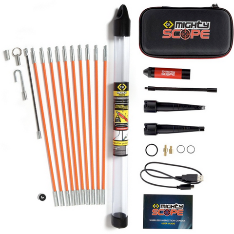 CK Tools Mighty Scope Inspection Camera + Free Mightyrods Tool Set 3.3m (T5600AVI) T5600 / T5411