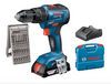 Bosch GSB 18V-55 Professional Combi Drill kit 1 x 2.0Ah Li-ion + free bit set