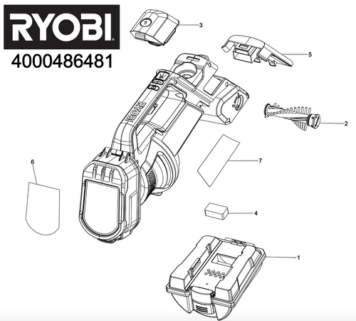 Ryobi RDC18-0 18V spot cleaner spare parts
