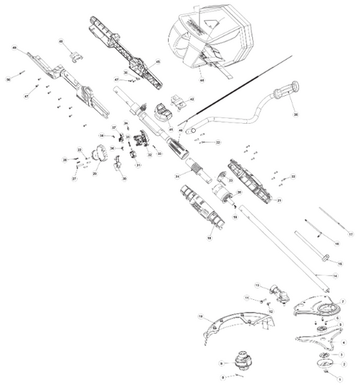 Ryobi RBC36B26B 36V Zero Brush cutter spare parts