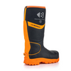 Buckbootz BBZ8000BKOR Buckbootz Safety Wellington, Black / Hi-Vis Orange