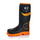 Buckbootz BBZ8000BKOR Buckbootz Safety Wellington, Black / Hi-Vis Orange