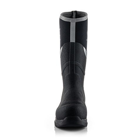 Buckbootz BBZ9000BK Buckbootz Safety Wellington, Black with Metatarsal protection