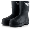 Buckbootz BBZ9000BK Buckbootz Safety Wellington, Black with Metatarsal protection