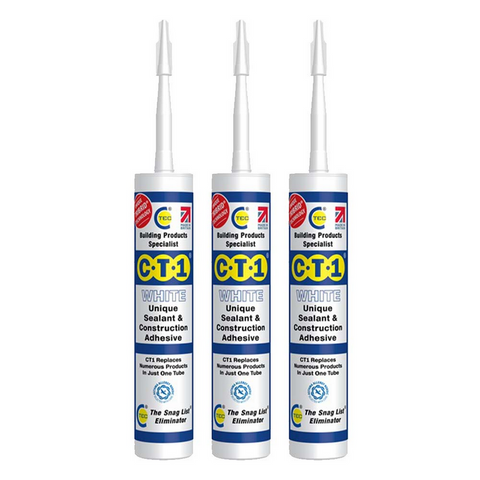 CT1 White TRIBRID® Multi Purpose Sealant & Adhesive 290ml 3 pack 3x1535206