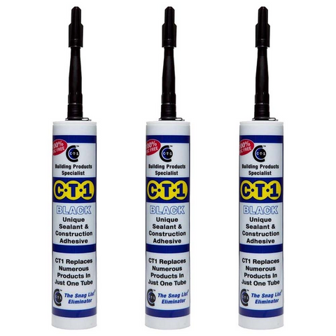 CT1 Black TRIBRID® Multi Purpose Sealant & Adhesive 290ml 3 pack 3x535106