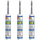 CT1 Grey TRIBRID® Multi Purpose Sealant & Adhesive 290ml 3 pack 3x1535306
