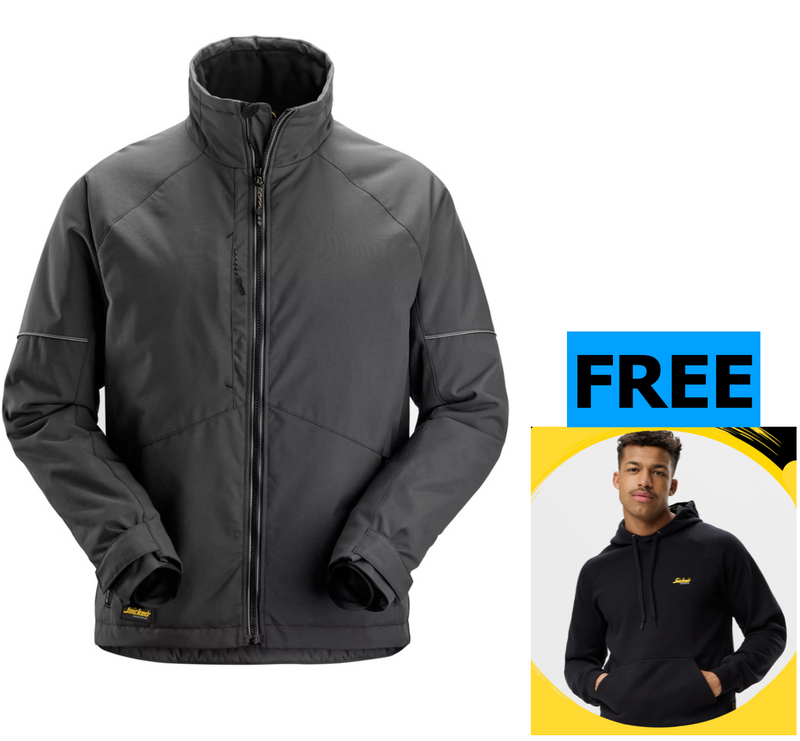 Snickers 1158 AllroundWork Winter Jacket black + FREE hoodie