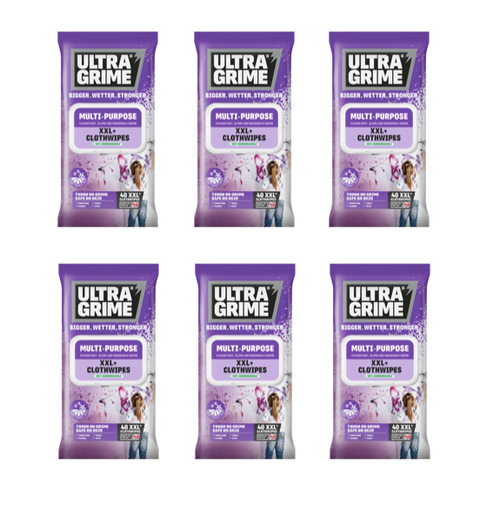UltraGrime® Life: 5410 Multi-Purpose Pomelo Clothwipes 40pk box of x6