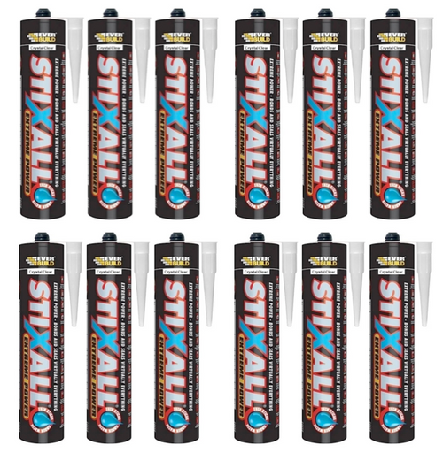 Everbuild Stixall Extreme Power Cartridge Clear 290ml 483168x12 12 pack