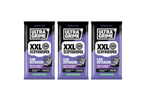 Ultragrime 5230 3 pc Car Interior XXL+ Clothwipes 20 pack