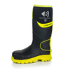 Buckbootz BBZ8000BKYL Buckbootz Safety Wellington, Black / Hi-Vis Yellow