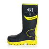 Buckbootz BBZ8000BKYL Buckbootz Safety Wellington, Black / Hi-Vis Yellow