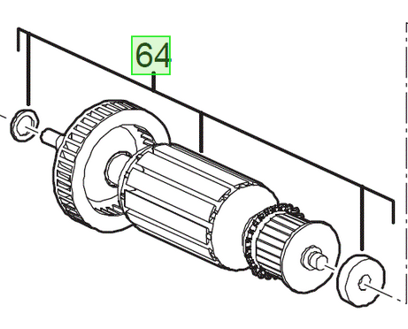 Milwaukee AG12-115X 110v Armature assembly 4931435057 spare part