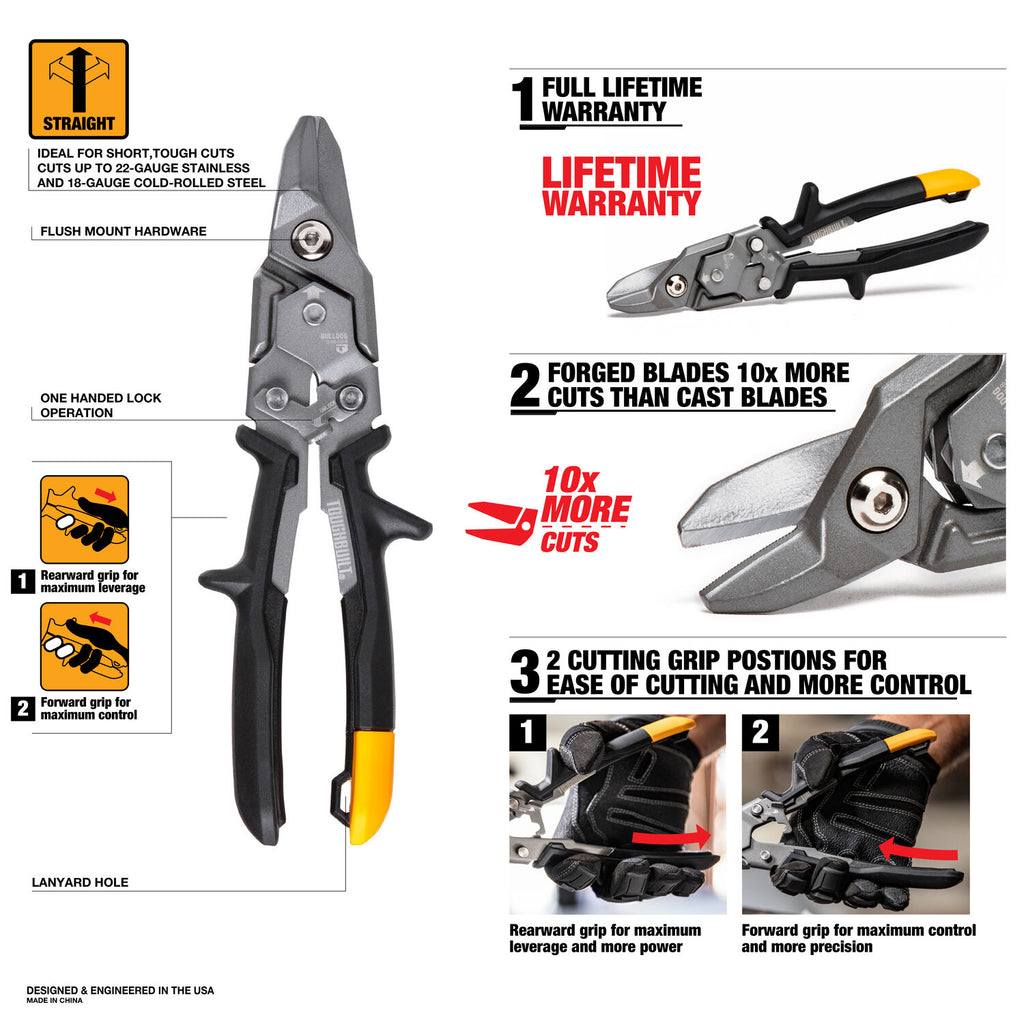 Toughbuilt TB-H4-60-B Bulldog Aviation Snips