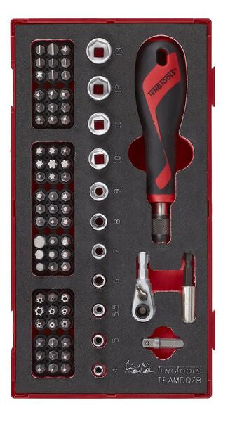 Teng Tools TEAMDQ78 Bits Driver Set FOAM1 78 Pieces