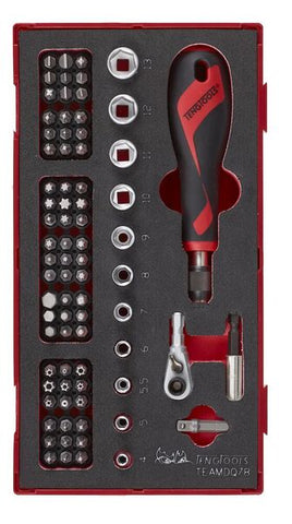 Teng Tools TEAMDQ78 Bits Driver Set FOAM1 78 Pieces