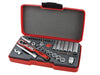 Teng Tools Socket Set of 36 Metric 1/4in Drive T1436