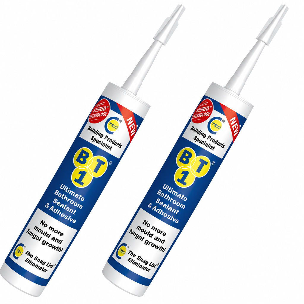 BT1 Ultimate Bathroom Sealant & Adhesive 290ml Transparent 2x535108 twin pack