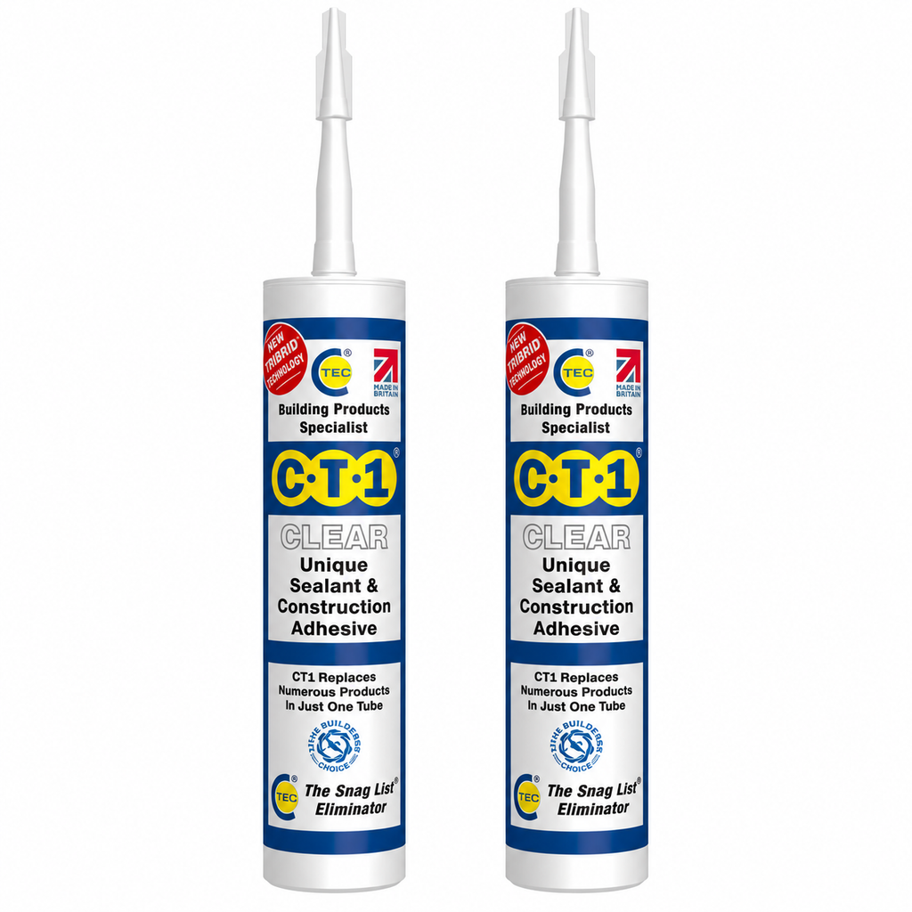 CT1 Clear TRIBRID® Multi Purpose Sealant & Adhesive - 290ml 1539506 2Pc - twin pack