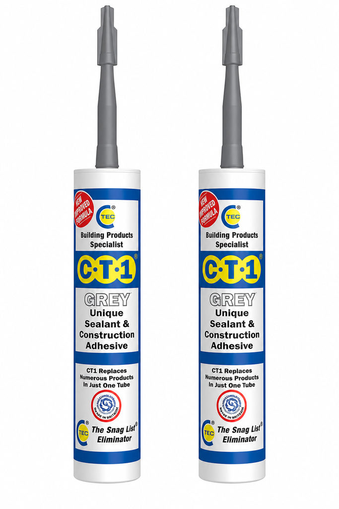CT1 Grey TRIBRID® Multi Purpose Sealant & Adhesive - 290ml 2X1535306 twin pack