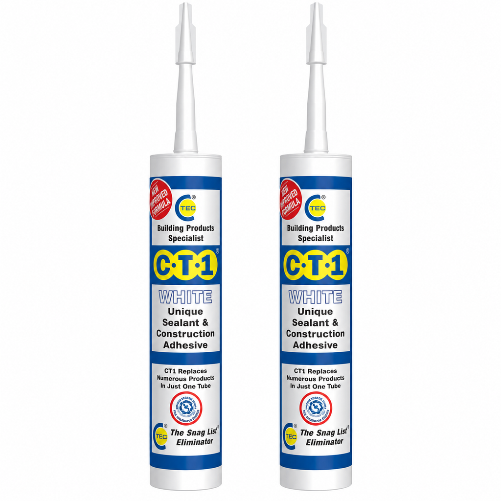 CT1 White TRIBRID® Multi Purpose Sealant & Adhesive - 290ml 2X1535206 twin pack