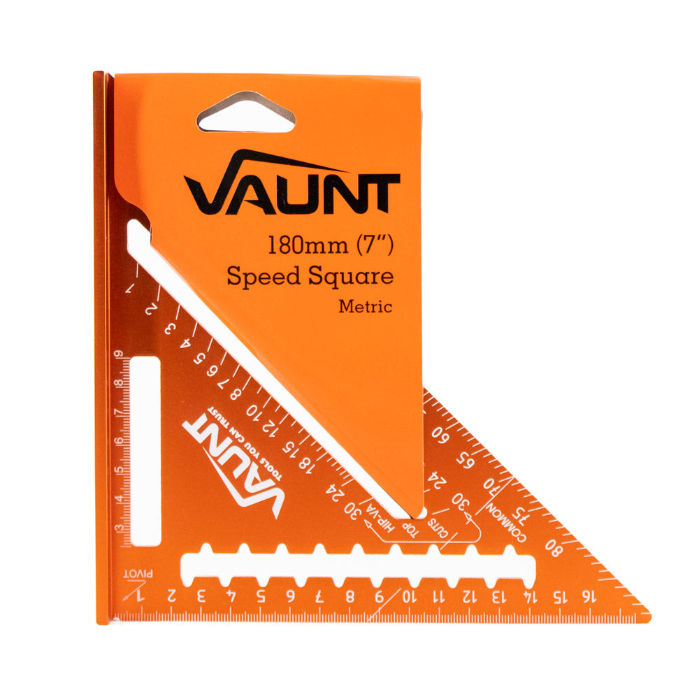 Vaunt V1149010 180mm Aluminium Rafters Metric Speed Square
