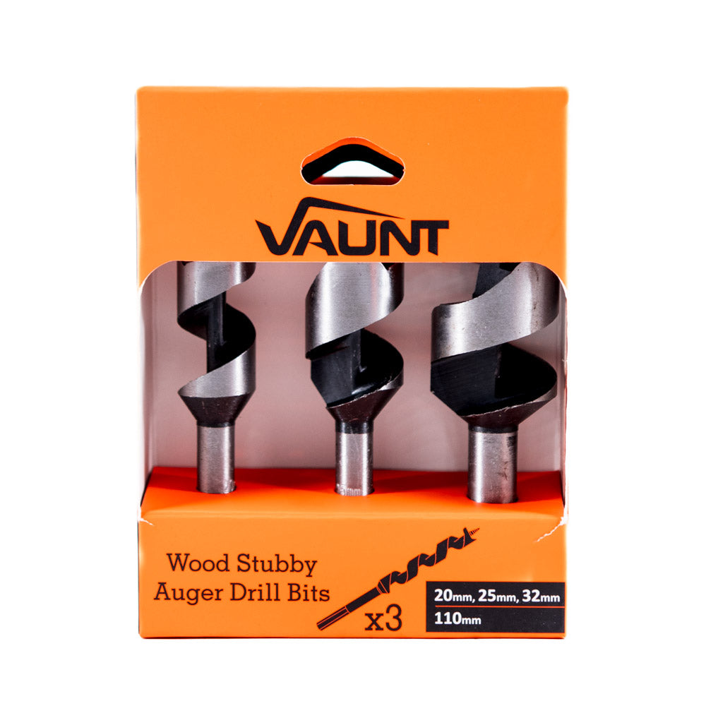 Vaunt  V1315013 Wood Auger Drill Bit 20, 25, 32mm x 110mm – Set of 3