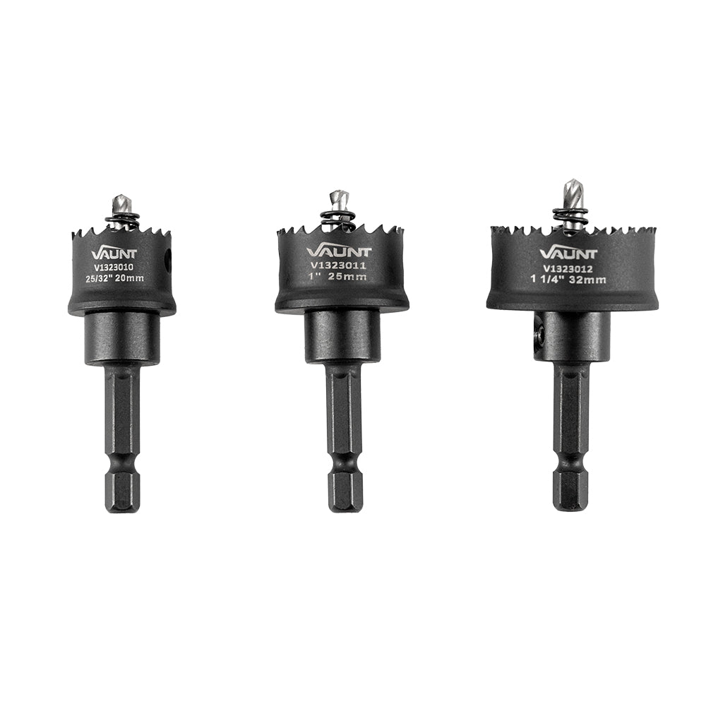 Vaunt  V1323015 3 Piece Bi-Metal Impact Holesaw Set 20mm, 25mm, 32mm