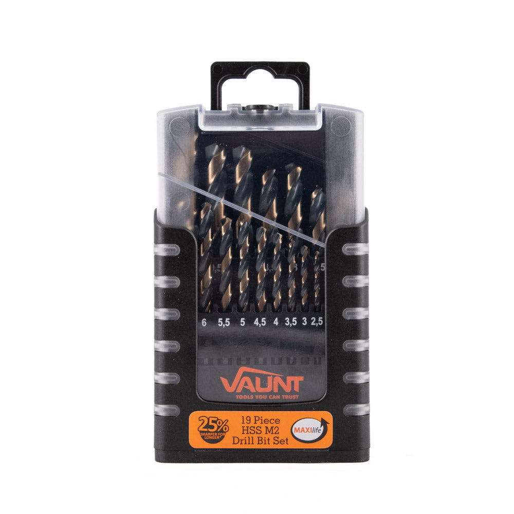 Vaunt v1324061 19 Piece HSS M2 Turbo Drill Bit Set