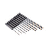 Vaunt V1324096 10 Piece 1/4” Hex Shank HSS M2 Turbo Drill Bit Set