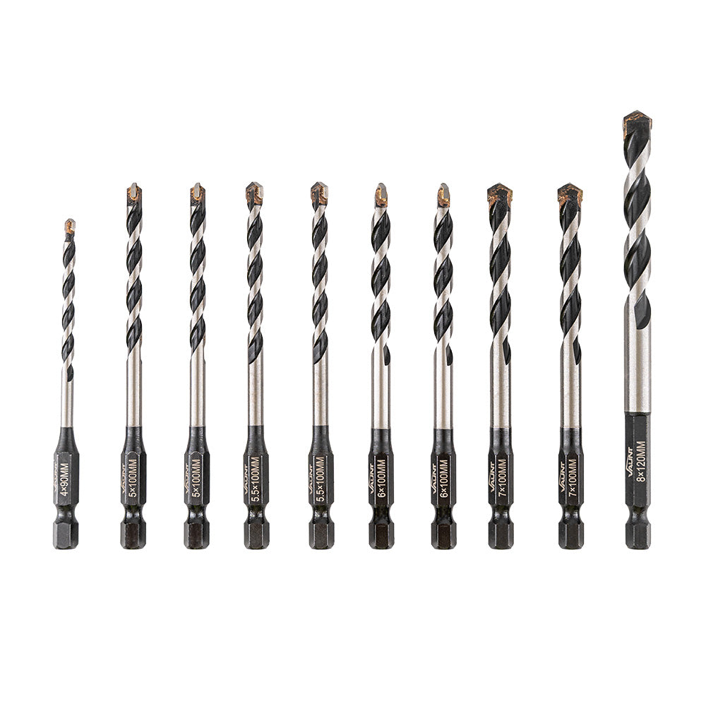Vaunt V1327020 Vaunt 10 Piece Multi-Construction Drill Bit Set