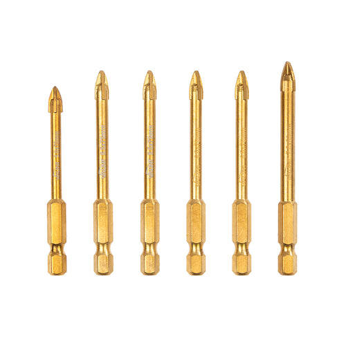 Vaunt V1332020 Vaunt Tile & Glass Cross Tip Drill Bit Set – 6 Piece