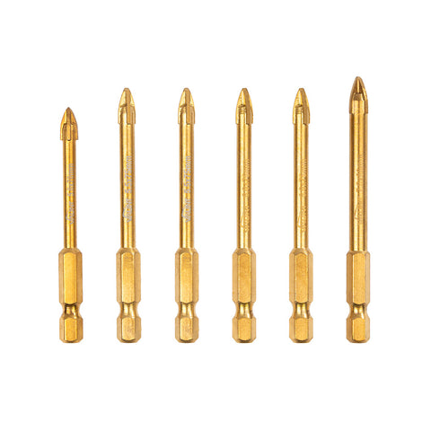 Vaunt V1332020 Vaunt Tile & Glass Cross Tip Drill Bit Set – 6 Piece