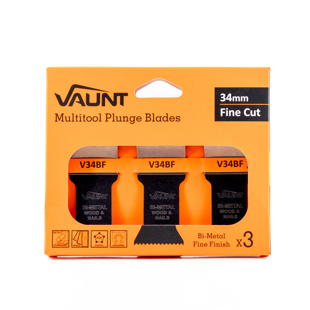 Vaunt  V1349064 Premium 34mm Bi-Metal Multi Tool Blade – Pack of 3